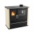 Cucina a Legna Verso CS Plus con forno in acciaio inox e piano cottura in acciaio, Avorio, Destra, 7.7kW