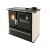 Cucina a Legna Verso CS Plus con forno in acciaio inox e piano cottura in vetroceramica, Avorio, Destra, 7.7kW