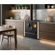 Cucina a Legna Verso CS Plus con forno in acciaio inox e piano cottura in acciaio, Avorio, Sinistra, 7.7kW | Stufe a Legna con Forno | Stufe A Legna |