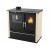 Cucina a Legna Verso CS Plus con forno in acciaio inox e piano cottura in acciaio, Avorio, Sinistra, 7.7kW