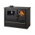 Cucina a Legna Verso CS Plus con forno e piano cottura in acciaio, Nera, Sinistra, 7.7kW Cucina a Legna Verso CS Plus con forno e piano cottura in acciaio, Nera, Sinistra, 7.7kW