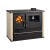 Cucina a Legna Verso CS Plus con forno e piano cottura in acciaio, Avorio, Destra, 7.7kW