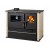 Cucina a Legna Verso CS Plus con forno e piano cottura in acciaio, Avorio, Sinistra, 7.7kW