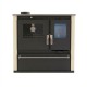 Cucina a Legna Verso CS Plus con forno in acciaio inox e piano cottura in acciaio, Avorio, Sinistra, 7.7kW | Stufe a Legna con Forno | Stufe A Legna |