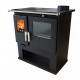 Cucina a Legna Verso CS Inox Destra con forno in acciaio inox, 7.7kW | Stufe a Legna con Forno | Stufe A Legna |