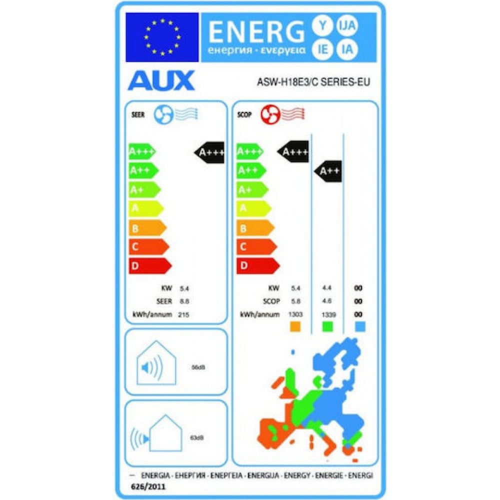Condizionatore d'aria inverter WiFi AUX C-Series, 18000 BTU |  |  |