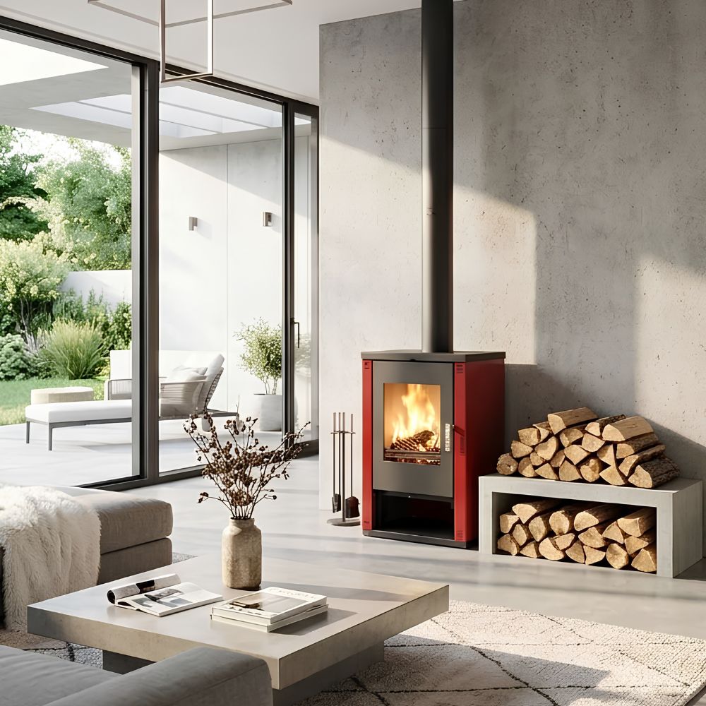 Stufa a Legna Verso Lheia Borgogna, 7.5 kW | Stufe a Legna | Stufe A Legna |