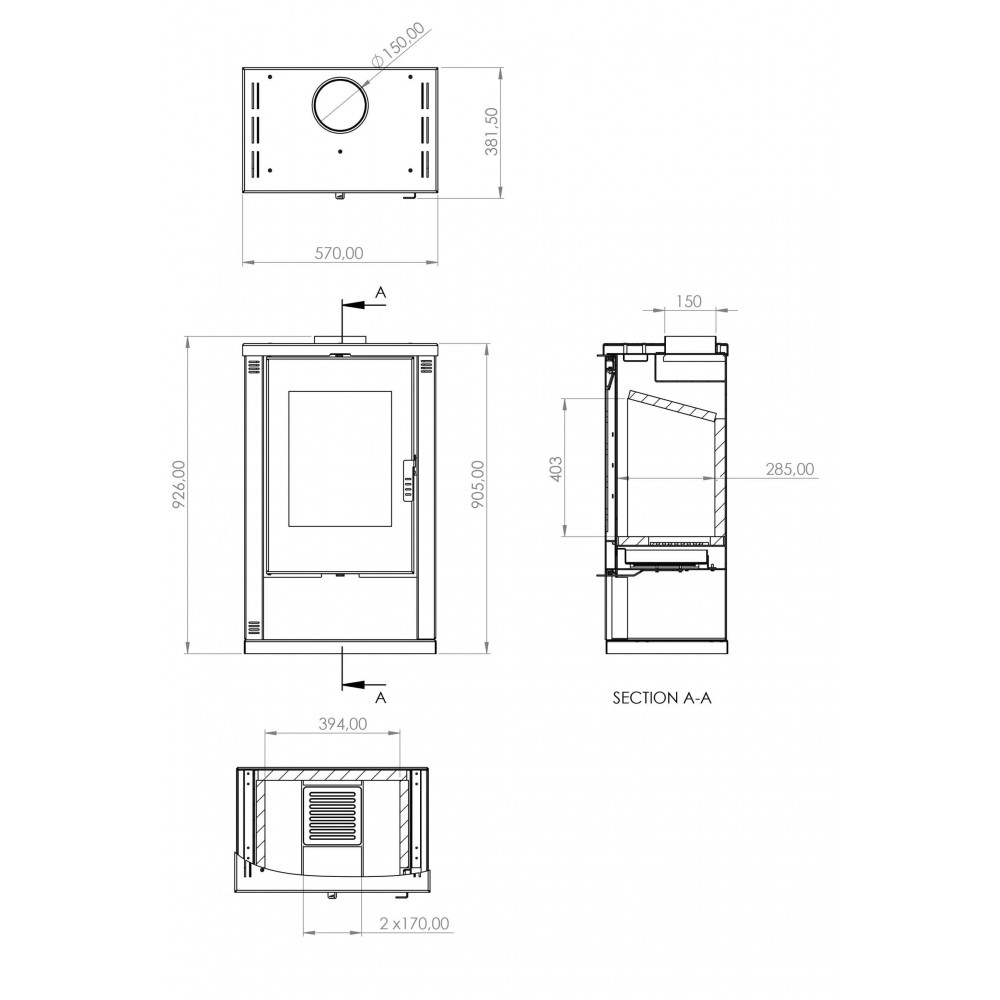 Stufa a Legna Verso Lheia, 7.5 kW | Stufe a Legna | Stufe A Legna |