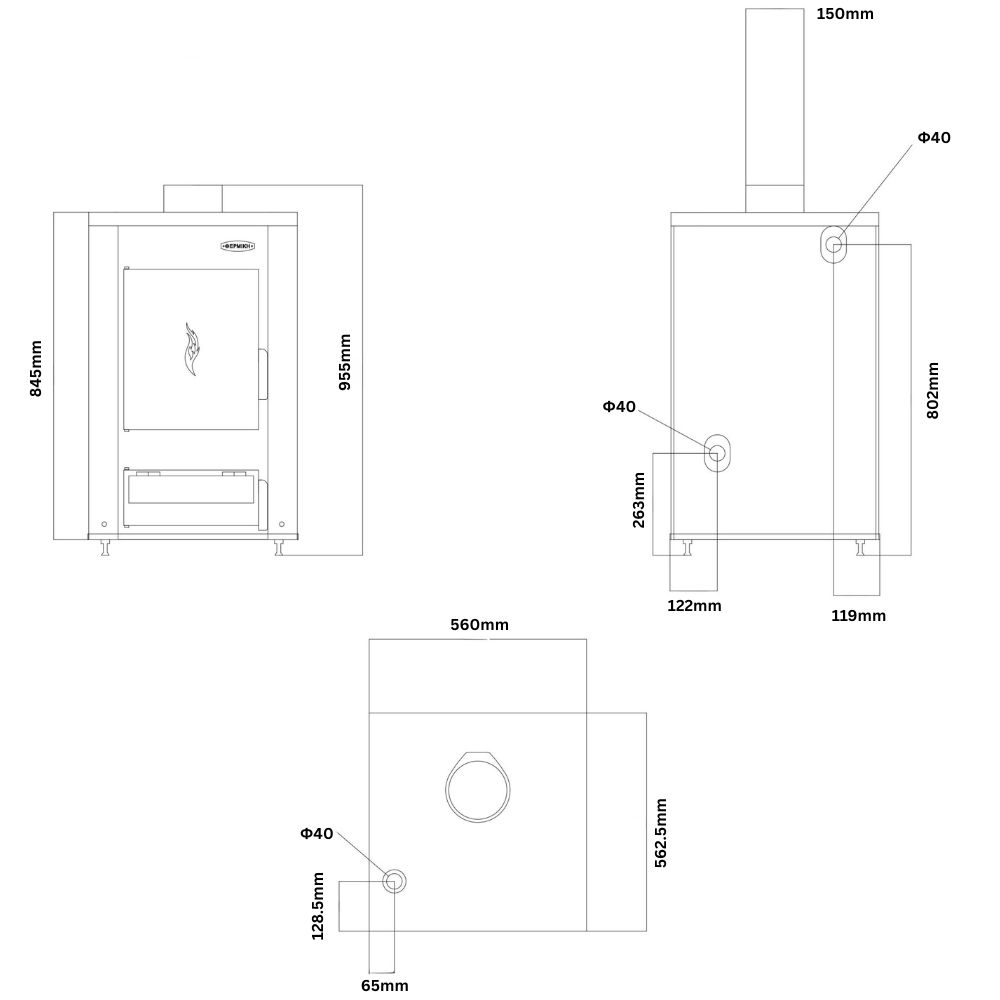 Caldaia a Legna Balkan Energy ATS HYDRO, 20 kW | Caldaie a Legna |  |