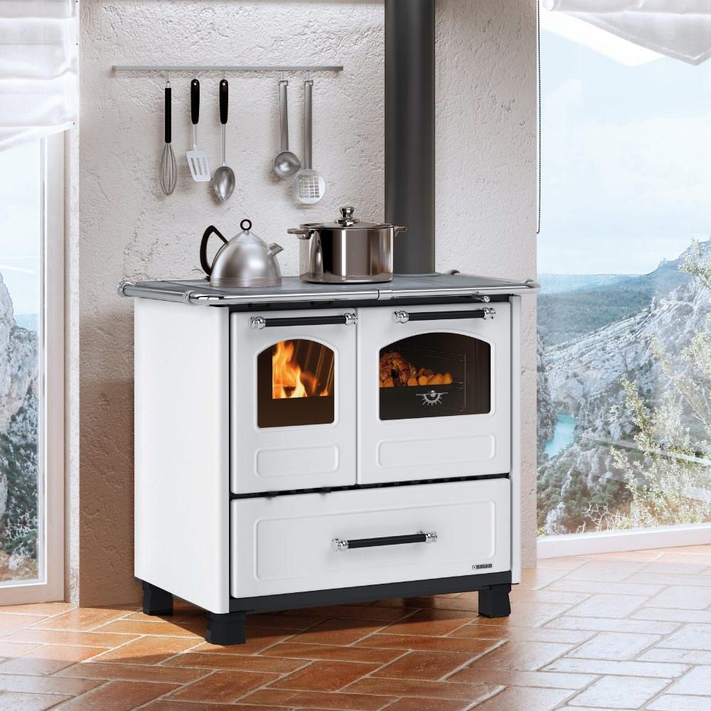 Stufa a Legna con Forno italiana La Nordica Family 4.5 bianca, 7.5kW | Stufe a Legna con Forno | Stufe A Legna |