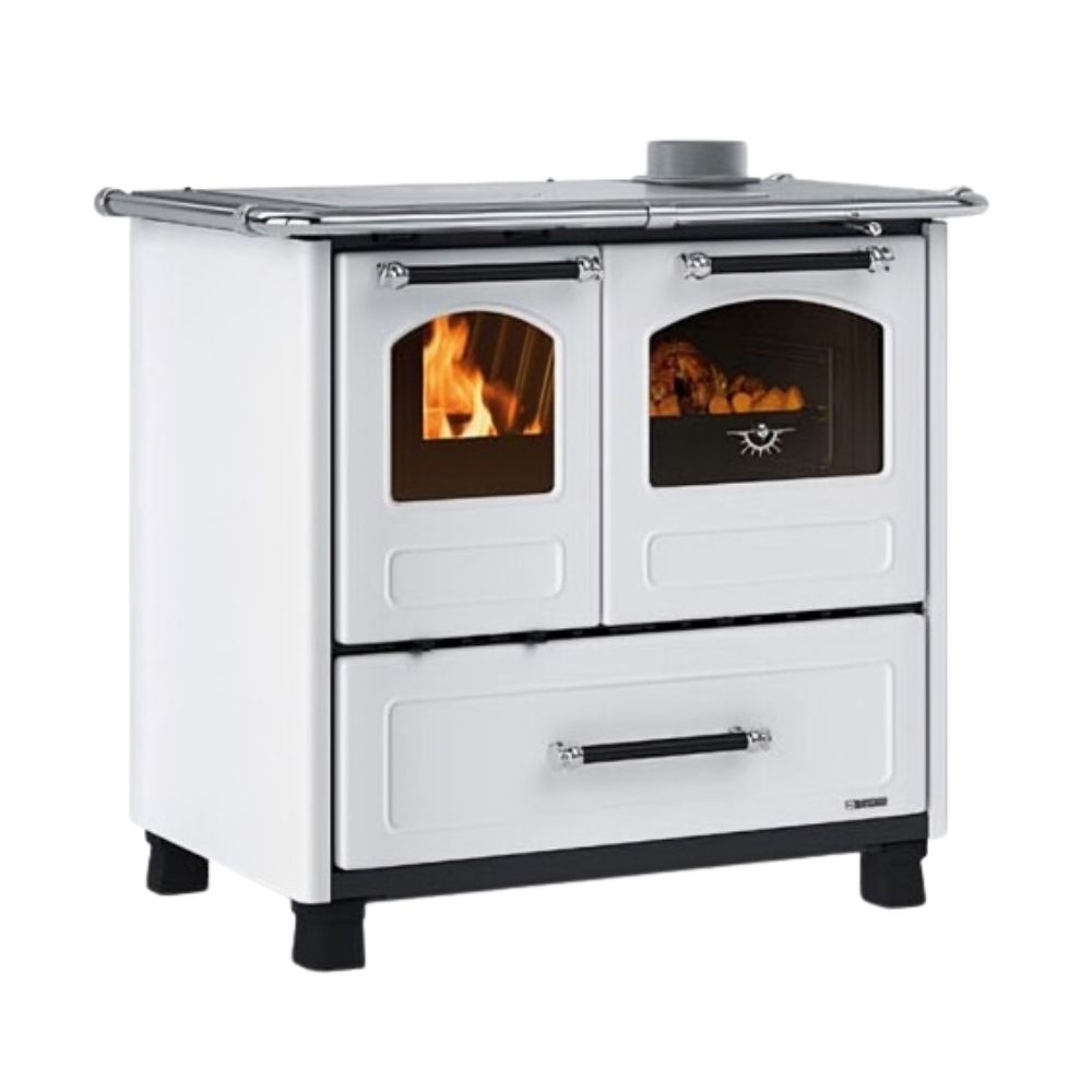 Stufa a Legna con Forno italiana La Nordica Family 4.5 bianca, 7.5kW | Stufe a Legna con Forno | Stufe A Legna |