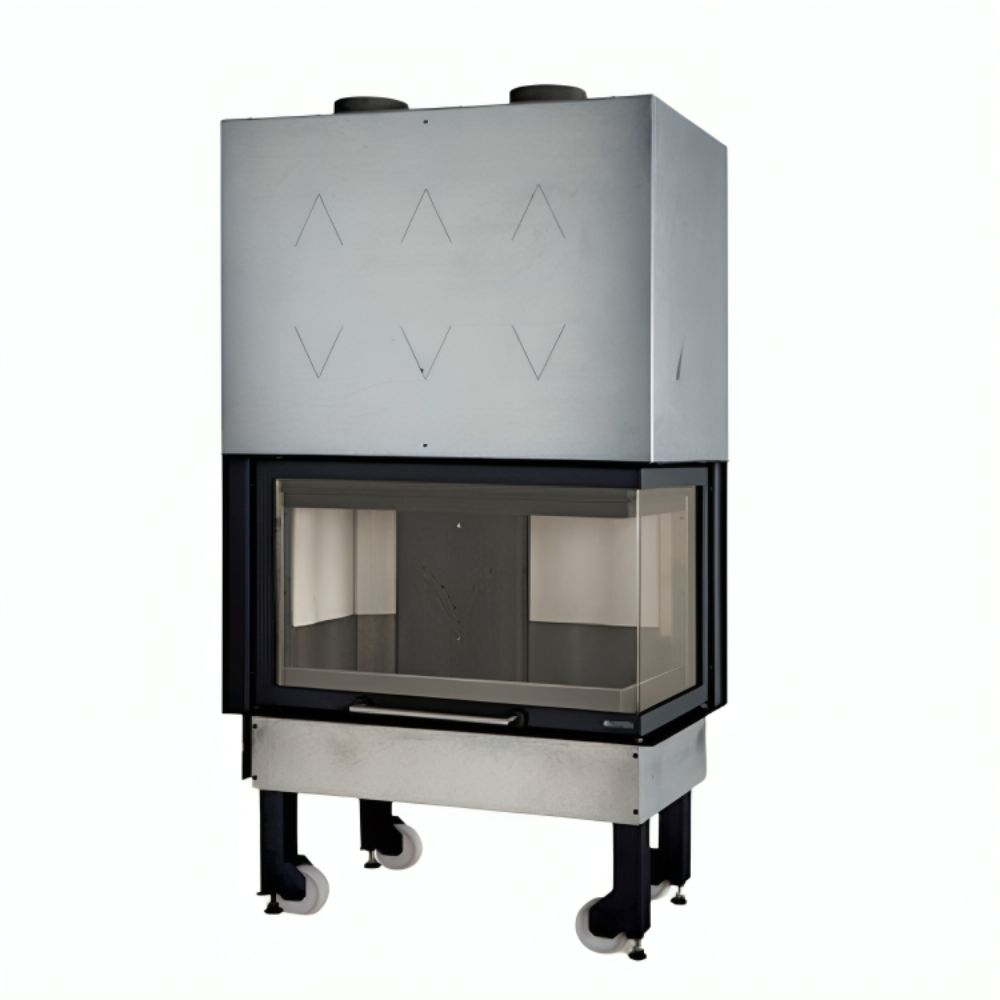 Camini in Ghisa a Legna Italiani La Nordica Monoblocco 800 Angolo destra, 10.0kW | Camini in ghisa | Camini a legna |