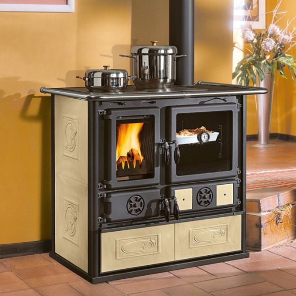 Stufa a Legna con Forno italiana La Nordica Rosa, ecru, 8.8kW | Stufe a Legna con Forno | Stufe A Legna |