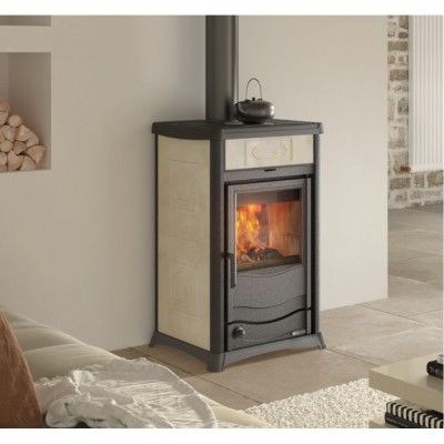 Termostufa a legna Italiana La Nordica Termorossella Plus EVO DSA, ecru, 11.1kW - La Nordica