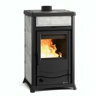 Termostufa a legna Italiana La Nordica Termorossella Plus EVO DSA, pietra naturale, 11.1kW - La Nordica