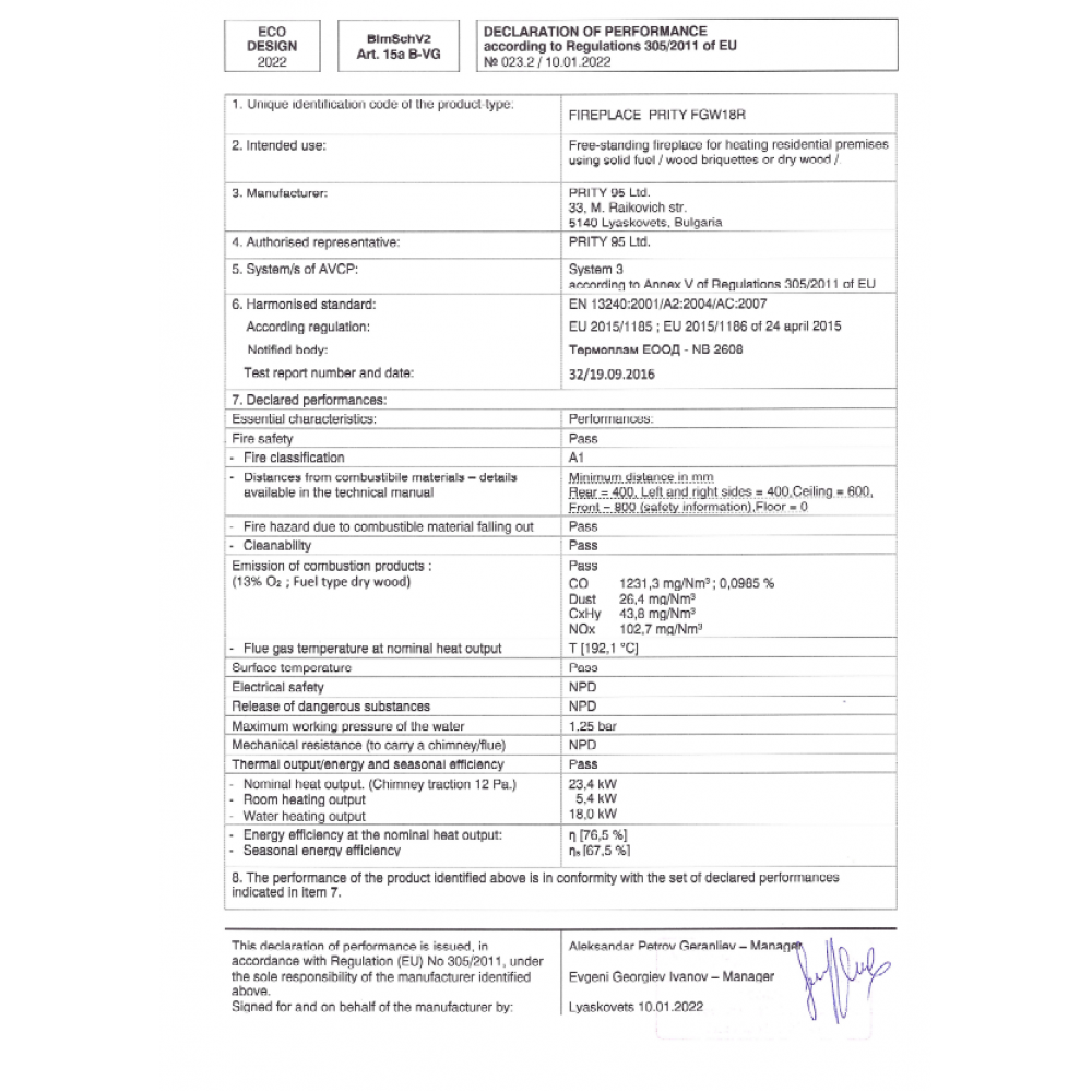 Termostufa a Legna con Forno Prity FG W18 R, 23,4kW | Termostufe a Legna | Stufe A Legna |