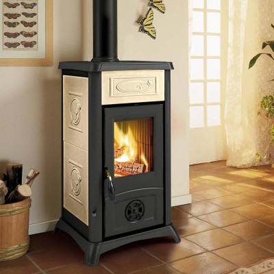 Stufa a Legna italiana La Nordica Gemma, ecru, 6.5kW - La Nordica
