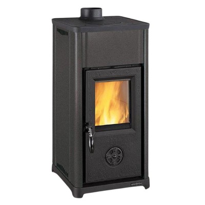 Stufa a Legna italiana La Nordica Tea, nera, 7kW - La Nordica