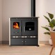 Stufa a legna con forno Prometey Perfect Eco Lux con canna fumaria destra, avorio, 7.1kW | Stufe a Legna con Forno | Stufe A Legna |