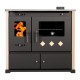Stufa a legna con forno Prometey Practik Lux con piano cottura in vetroceramica, canna fumaria a destra, avorio, 9.5kW | Stufe a Legna con Forno | Stufe A Legna |