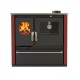 Cucina a Legna Verso CS Plus con forno in acciaio inox e piano cottura in acciaio, Rossa, Destra, 7.7kW | Stufe a Legna con Forno | Stufe A Legna |