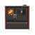 Cucina a Legna Verso CS Plus con forno in acciaio inox e piano cottura in vetroceramica, Rossa, Destra, 7.7kW