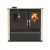 Cucina a Legna Verso CS Plus con forno in acciaio inox e piano cottura in vetroceramica, Avorio, Sinistra, 7.7kW