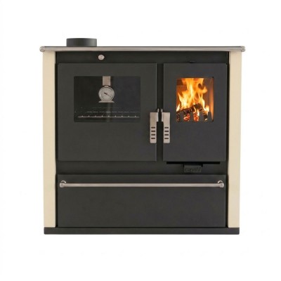 Cucina a Legna Verso CS Plus con forno in acciaio inox e piano cottura in acciaio, Avorio, Sinistra, 7.7kW - Confronto dei Prodotti