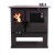 Cucina a Legna Verso CS Plus con forno in acciaio inox e piano cottura in vetroceramica, Nera, Destra, 7.7kW