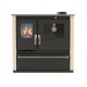 Cucina a Legna Verso CS Plus con forno in acciaio inox e piano cottura in acciaio, Avorio, Destra, 7.7kW | Stufe a Legna con Forno | Stufe A Legna |