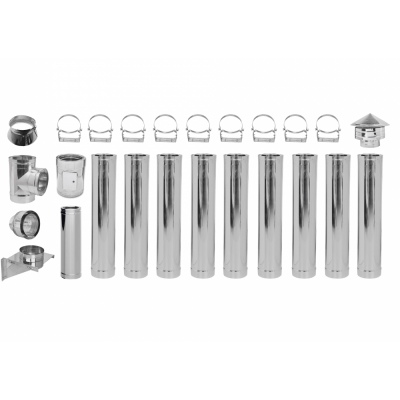 Kit INOX tubi canna fumaria, Isolamento, Ф250 (diametro interno), 10.7m - Offerte Speciali
