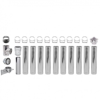 Kit INOX tubi canna fumaria, Isolamento, Ф250 (diametro interno, 11.7m - Offerte Speciali