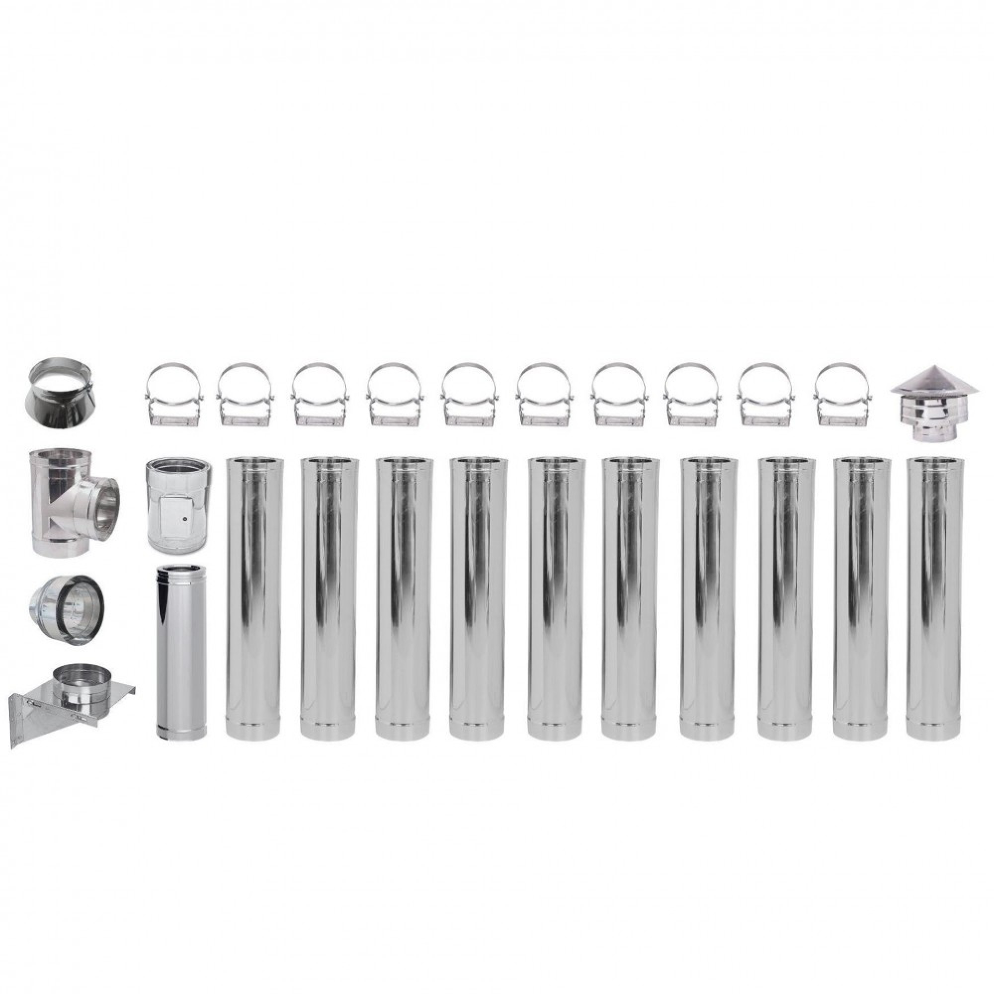 ᐉ Kit INOX tubi canna fumaria, Isolamento, Ф200 (diametro interno), 11 ...