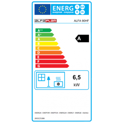Stufa a Legna con Forno Alfa Plam Alfa 90 H Favorit White Right, 6.5kW - Stufe a Legna con Forno per Cucinare
