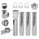 Kit INOX tubi canna fumaria, Isolamento, Ф200 (diametro interno), 4.7m | Comignoli | Camini |