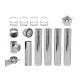 Kit INOX tubi canna fumaria per stufa a pellet, Isolamento, Ф80 (diametro interno), 5.7m | Comignoli | Camini |