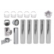 Kit INOX tubi canna fumaria per stufa a pellet, Isolamento, Ф80 (diametro interno), 6.7m | Comignoli | Camini |