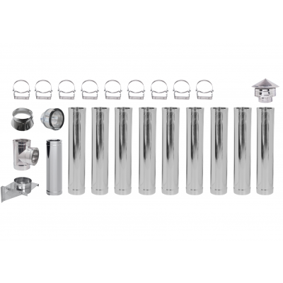 Kit INOX tubi canna fumaria per stufa a pellet, Isolamento, Ф80 (diametro interno), 10.7m - Confronto dei Prodotti