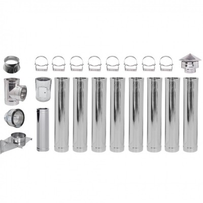 Kit INOX tubi canna fumaria, Isolamento, Ф250 (diametro interno), 9.7m - Offerte Speciali
