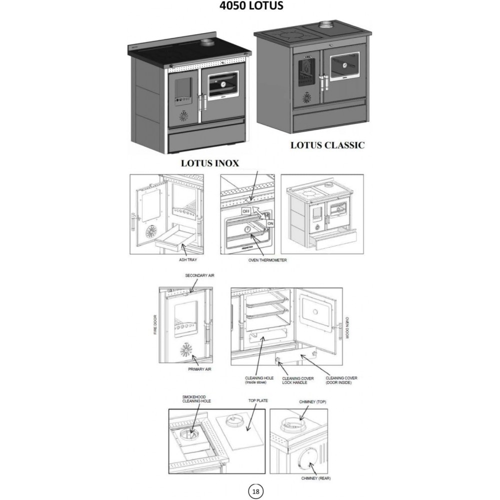 Cucina a Legna Balkan Energy Lotus, 11.9kW | Stufe a Legna con Forno | Stufe A Legna |