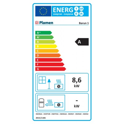 Inserto camino a legna Plamen Barun 1, Potenza termica 8.6kw - Inserti Camini a Legna da Incasso