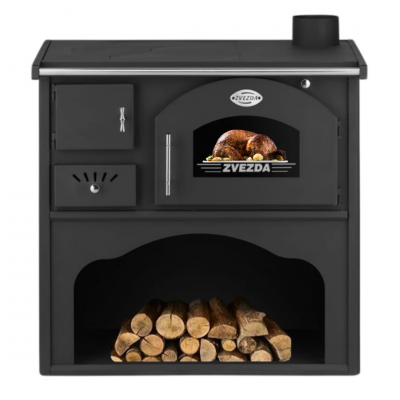 Cucina a Legna Zvezda Classic GF, 5.7kW - Stufe a Legna con Forno per Cucinare