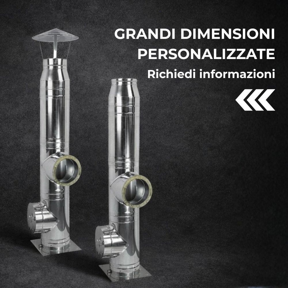 Canne fumarie di grandi dimensioni su ordinazione individuale | Riduzione Canna Fumaria | Installazione |