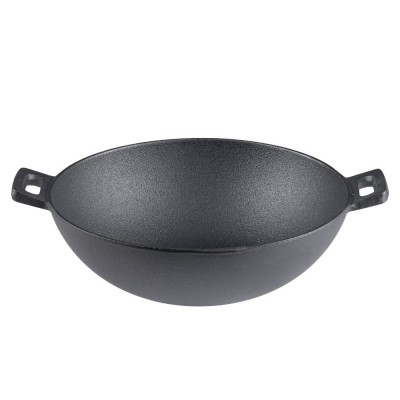 Padella wok in ghisa, Ф24 - Padella piatta in ghisa