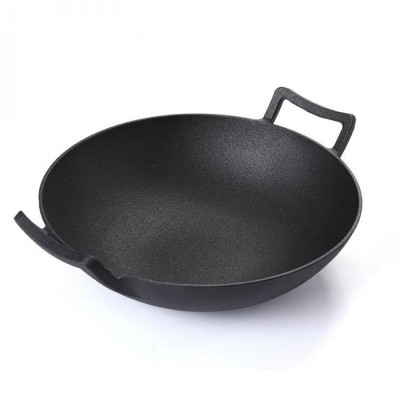 Padella wok in ghisa, Ф36 - Padella piatta in ghisa