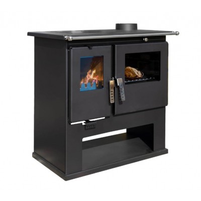 Cucina a Legna Verso CS Destra, 7.7kW - Stufe a Legna con Forno per Cucinare