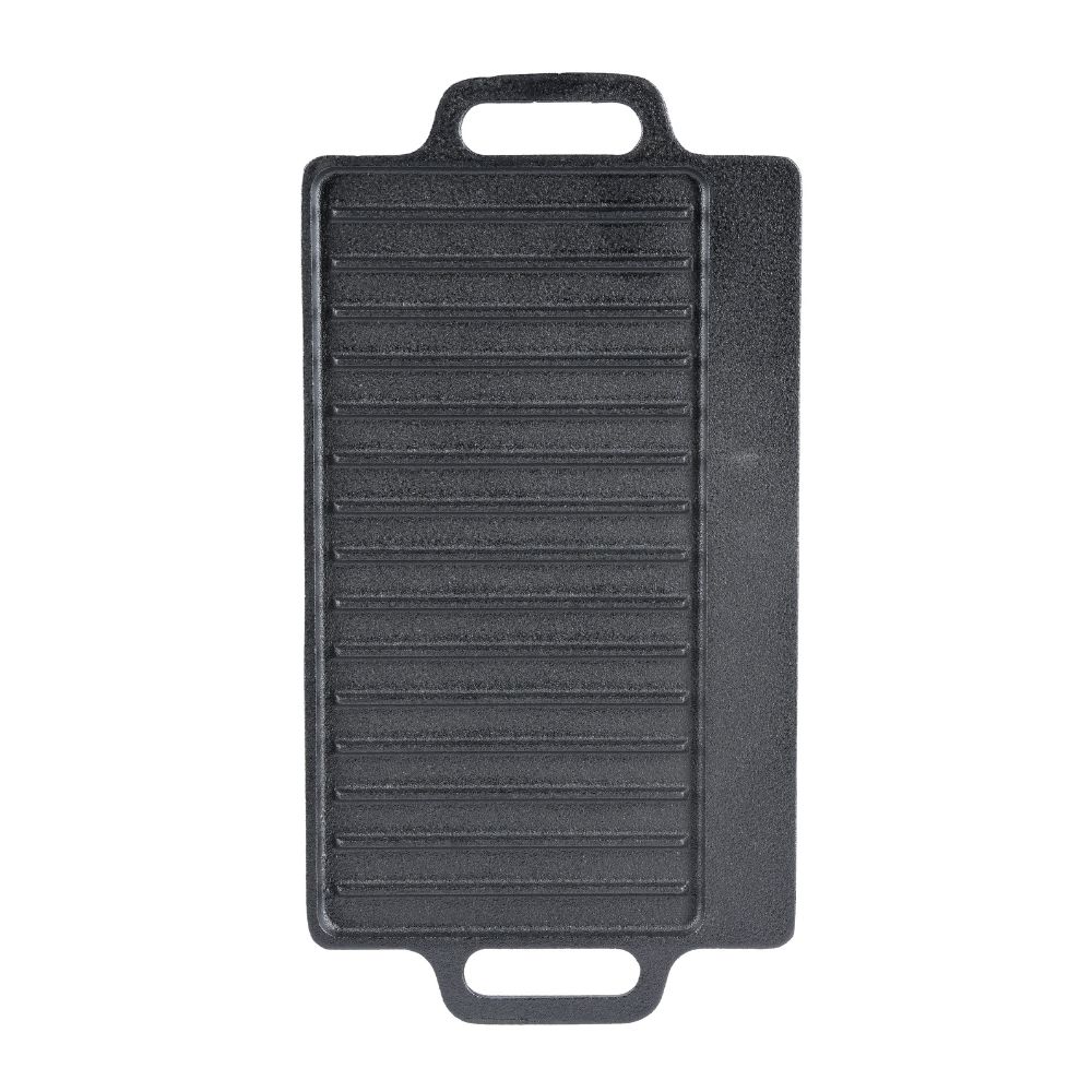 Piastra grill in ghisa doppia faccia, 43x23 cm | Piastra in ghisa |  |