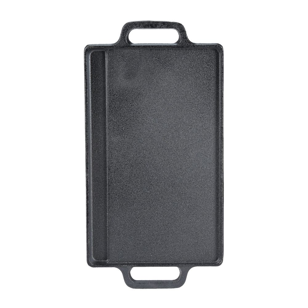 Piastra grill in ghisa doppia faccia, 43x23 cm | Piastra in ghisa |  |