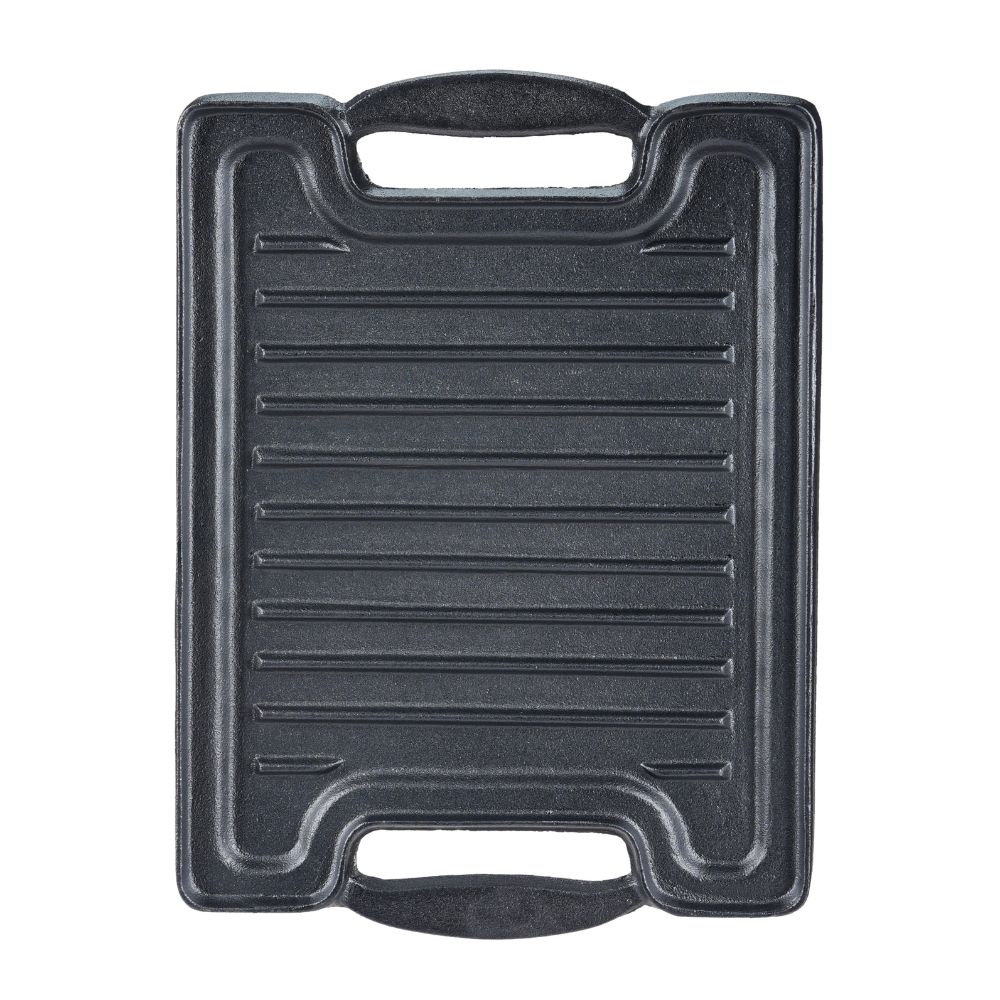 Piastra grill in ghisa doppia faccia, 36x25 cm | Piastra in ghisa |  |