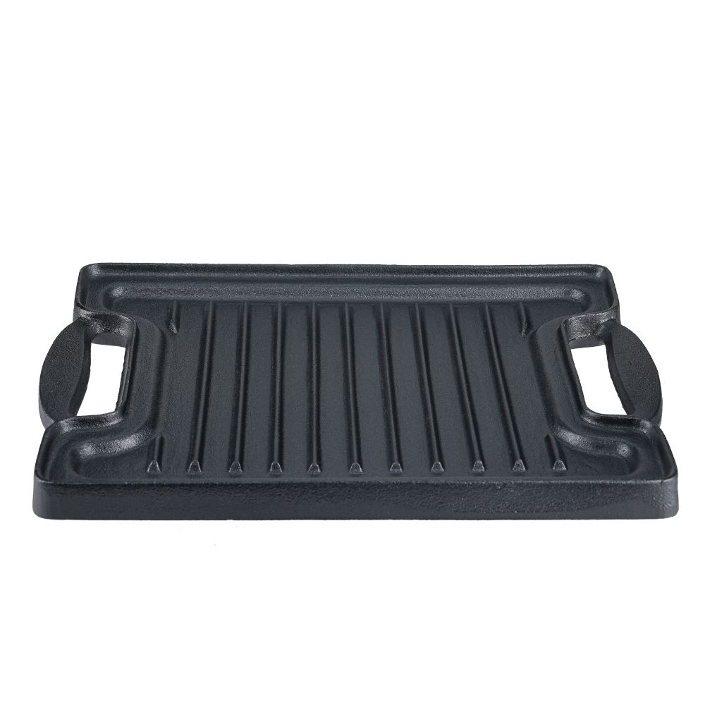 Piastra grill in ghisa doppia faccia, 36x25 cm | Piastra in ghisa |  |
